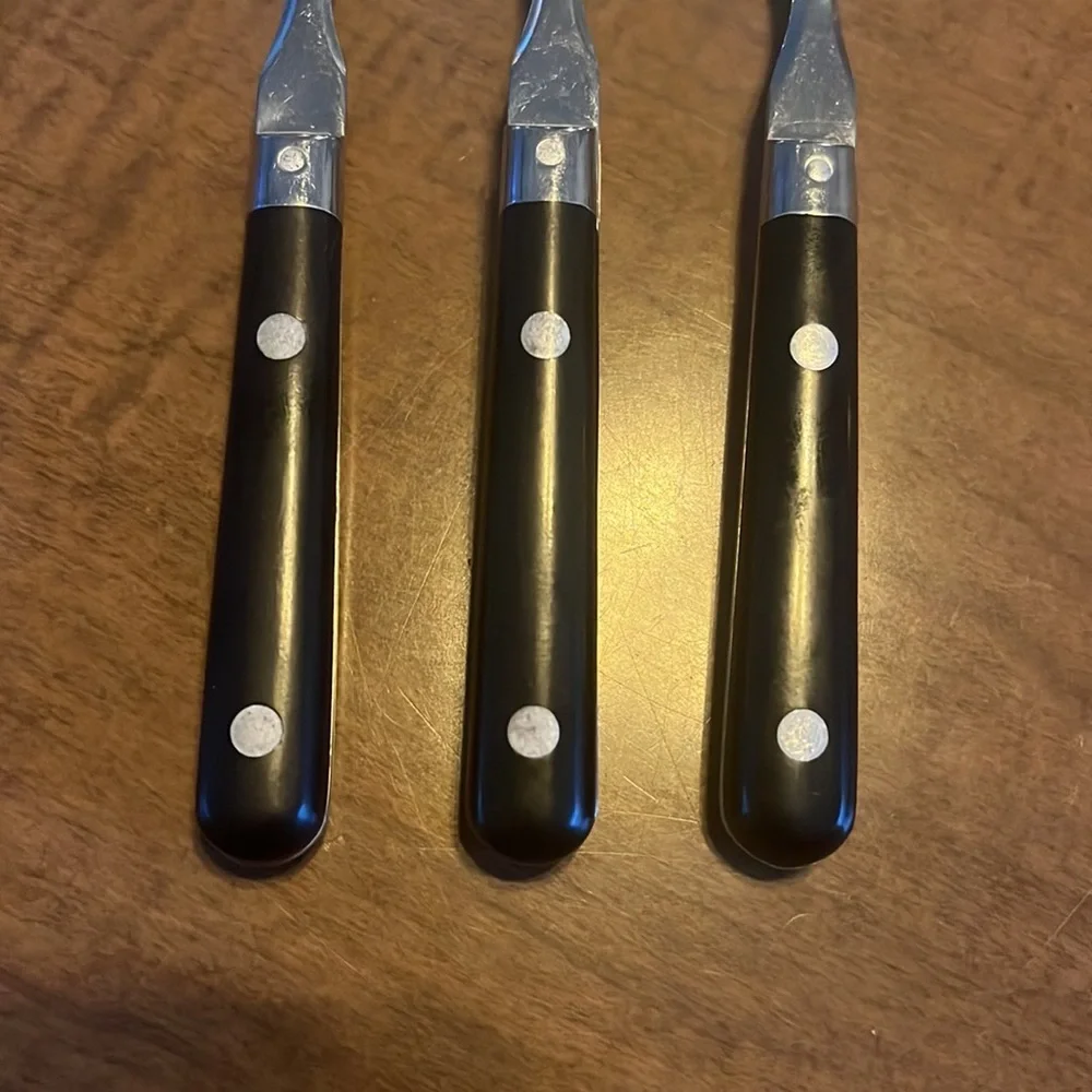 Washington‎ Forge Mardi Gras Stainless tablespoons black handle made in Korea